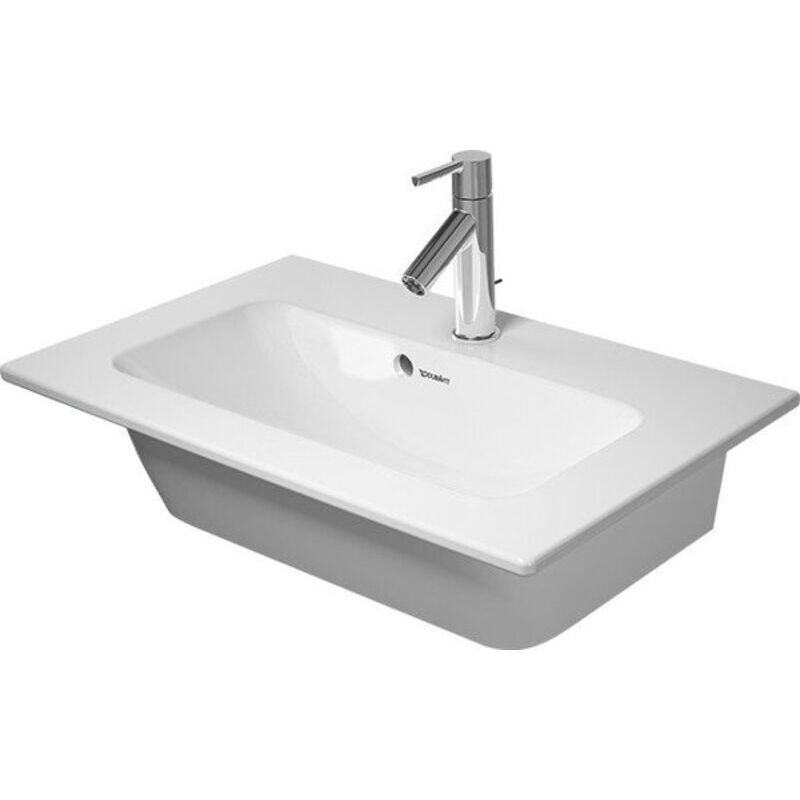 foto del prodotto me by starck - lavabo da mobile compact, 63x40 cm, con 1 foro per miscelatore, bianco alpino 2342630000 - duravit
