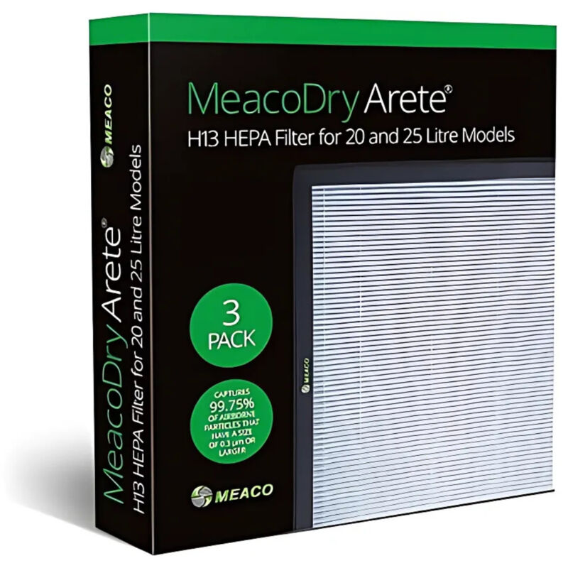 foto del prodotto meaco filtro a carboni attivi dry arete , compatibile con deumidificatori da 10l e 12l , confezione da 3 , elimina gli odori e migliora la qualit 