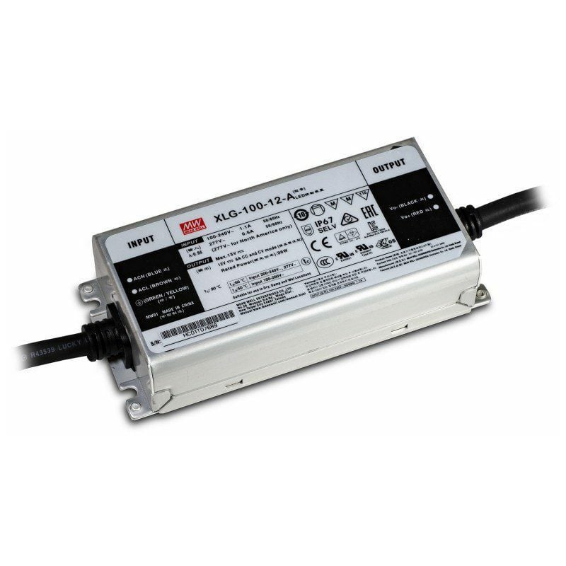foto del prodotto mean well alimentatore meanwell 100w 12v ip67 xlg 100 12a