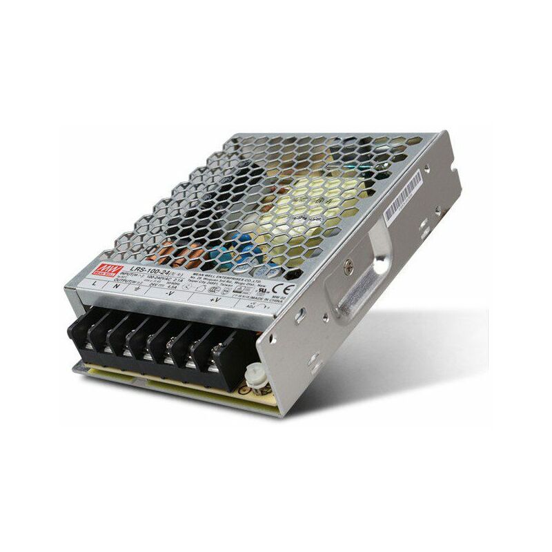 foto del prodotto mean well alimentatore meanwell 100w per strip led 24v trasformatore lrs 100 24