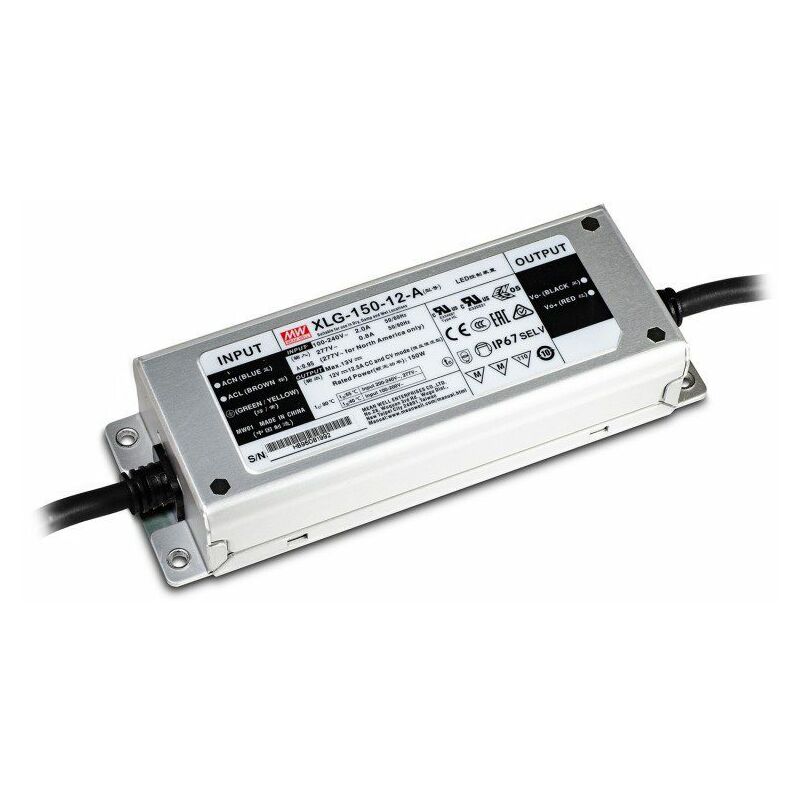 foto del prodotto mean well alimentatore meanwell 150w 12v ip67 xlg 150 12a