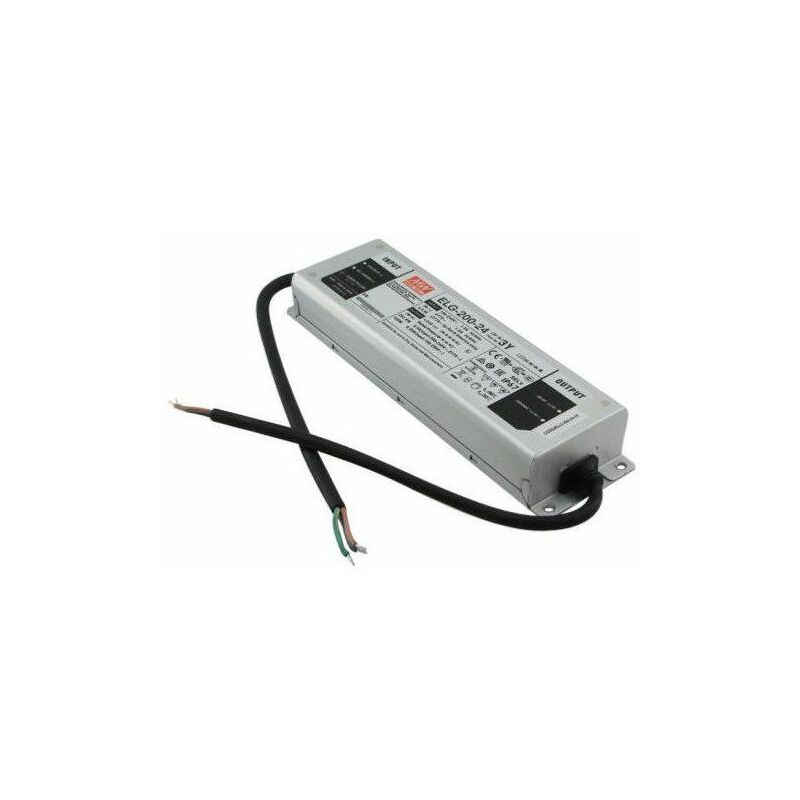 foto del prodotto mean well alimentatore meanwell 200w 24v ip67 elg 200 24da 3y da esterno dimmerabile dali