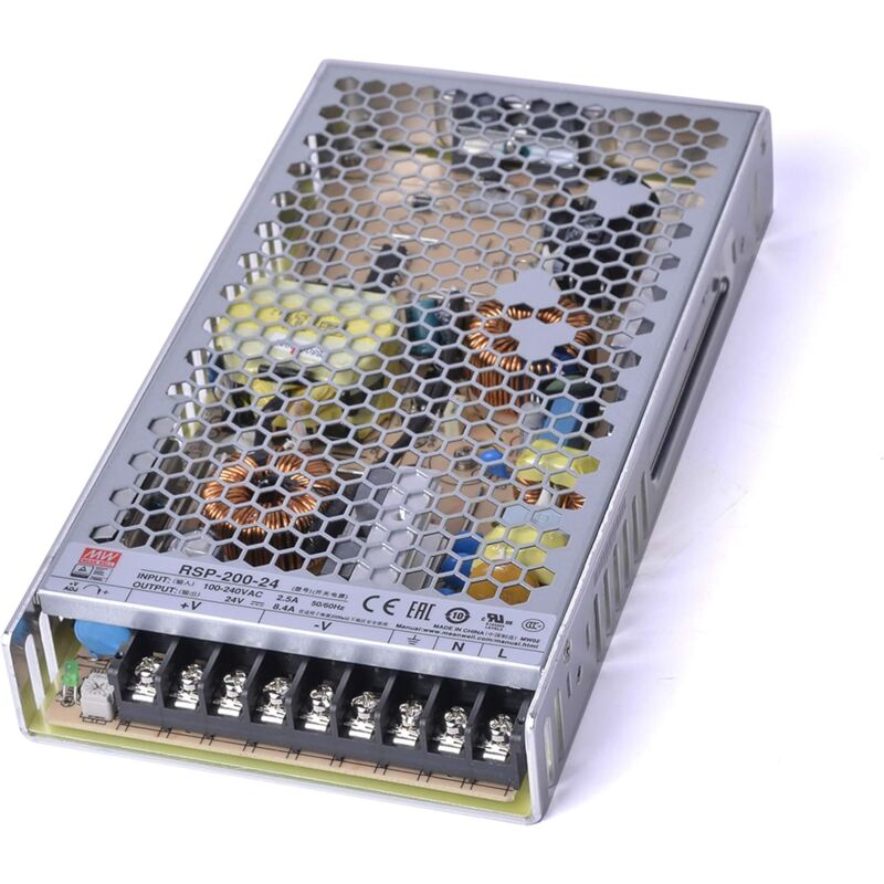 foto del prodotto mean well alimentatore switching 201.6w 24vdc 8.4a 3 uscite rsp 200 24