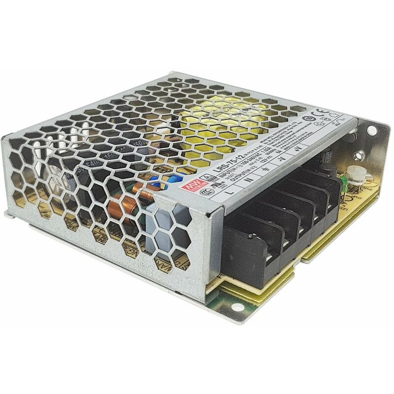 foto del prodotto mean well alimentatore switching 72w 12vdc 6 a singola uscita lrs 75 12 meanwell