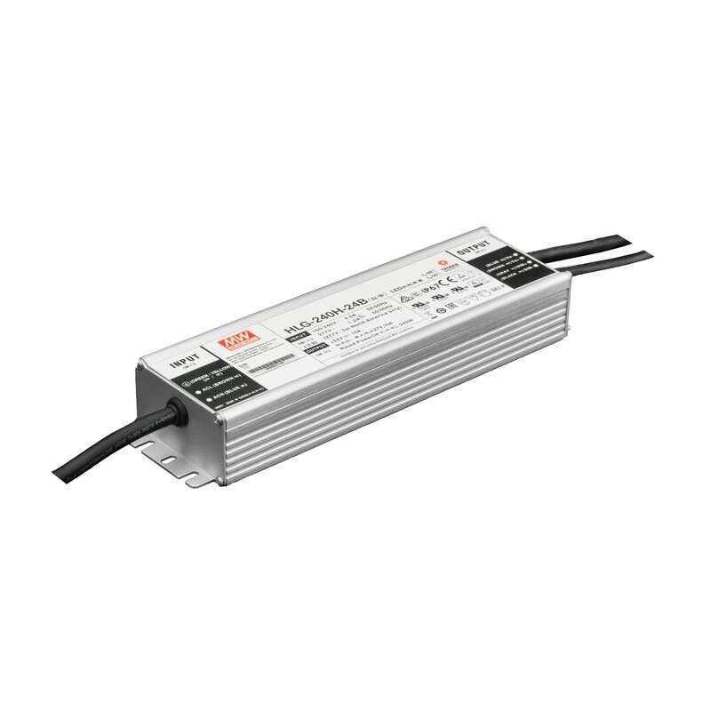 foto del prodotto mean well hlg 240h 24b driver per led, trasformatore per led tensione costante, corrente costante 240 w 10 a 12 24 v 