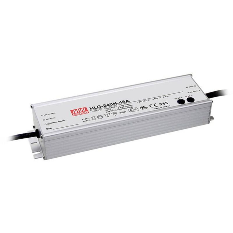 foto del prodotto mean well hlg 240h 36a driver per led, trasformatore per led tensione costante, corrente costante 241 w 6.7 a 36 v dc c
