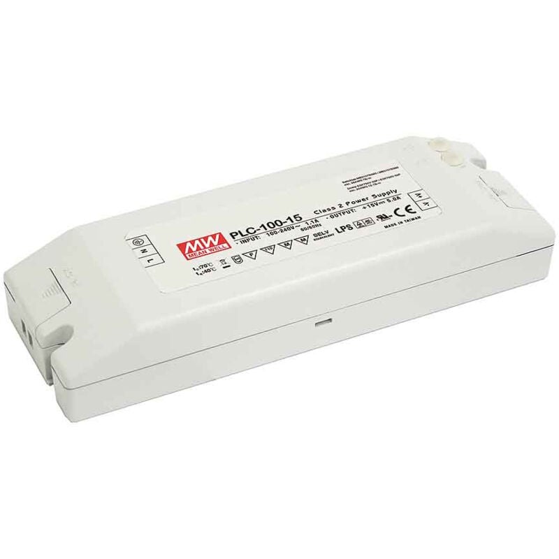 foto del prodotto mean well led trasformatore flat design 100w 90 264v 12v dc ip20 plc 100 12 plc 100 12