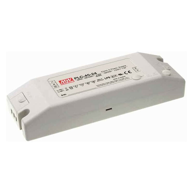 foto del prodotto mean well led trasformatore flat design 45w 90 264v 12v dc ip20 plc 45 12 plc 45 12