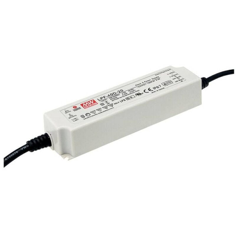 foto del prodotto mean well lpf 40 42 driver per led, trasformatore per led tensione costante, corrente costante 40 w 0.96 a 25.2 42 v 