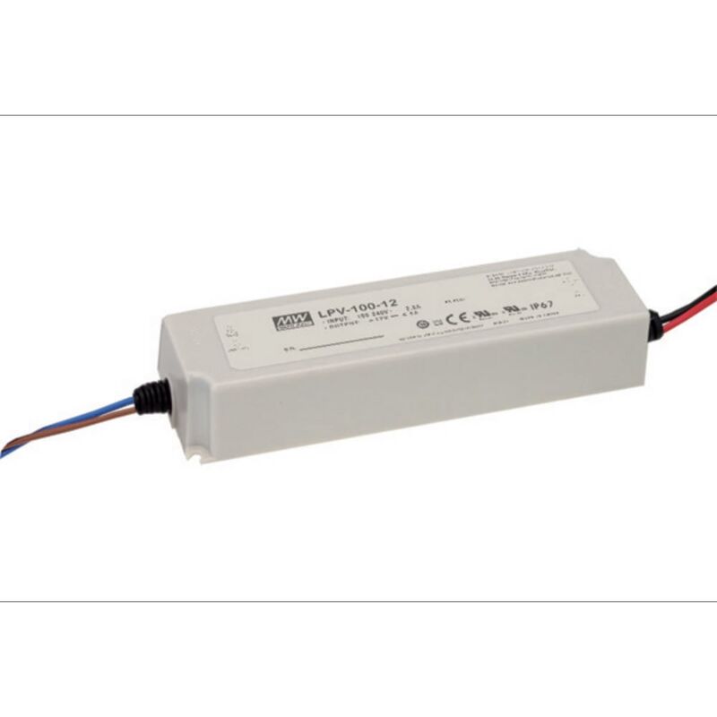 foto del prodotto mean well lpv 100 12 trasformatore per led tensione costante 102 w 0 8.5 a 12 v dc non dimmerabile, protezione sovrac