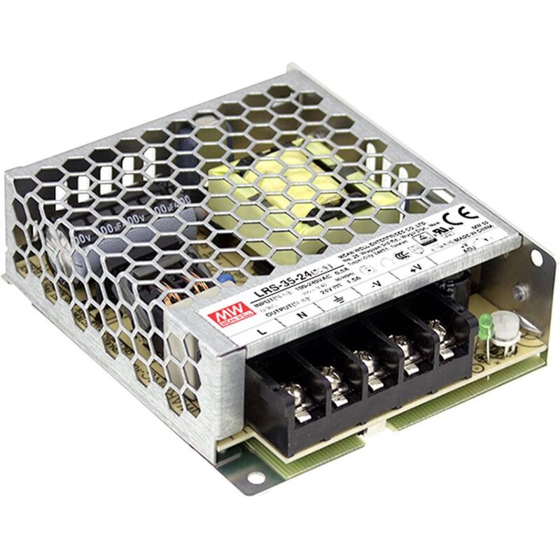 foto del prodotto mean well lrs 35 15 alimentatore a commutazione. 15 v dc 2.4 a 36 w