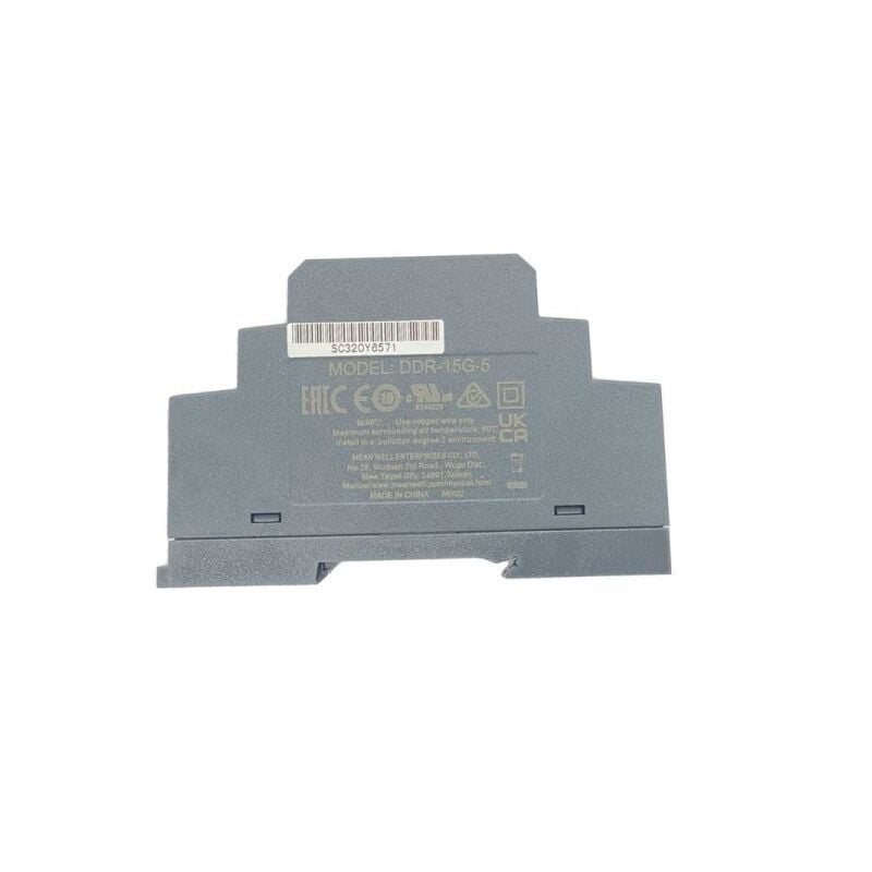 foto del prodotto mean well mw ddr 15g 5 convertitore tipo dc dc per guida din input 9 36v output 5v 3a 15w