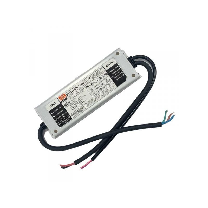 foto del prodotto mean well - mw elg-100-24da alimentatore dimmerabile dali ip67 96w 24v 4a input 220v e 110v