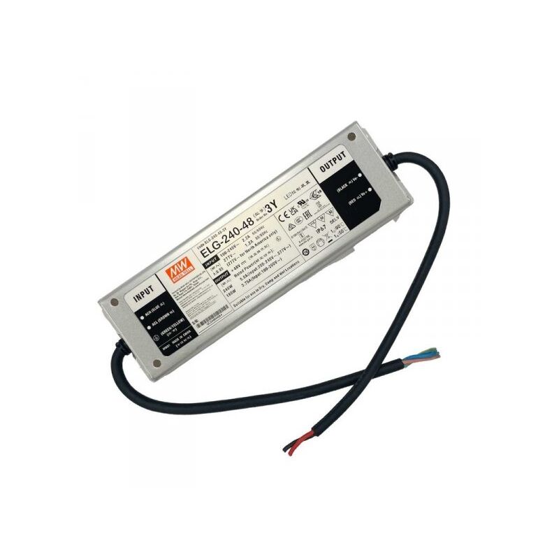 foto del prodotto mean well mw elg 240 48 3y alimentatore ip67 200w 48v 5a input 220v e 110v