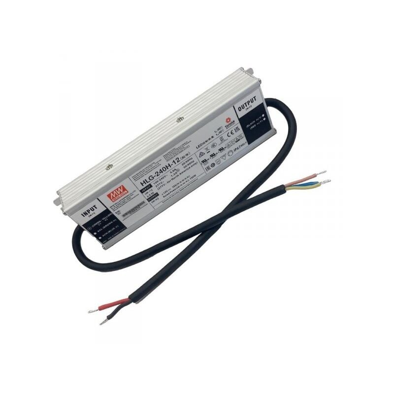 foto del prodotto mean well mw hlg 240h 12 alimentatore led driver ip67 192w 12v 16a input 220v e 110v