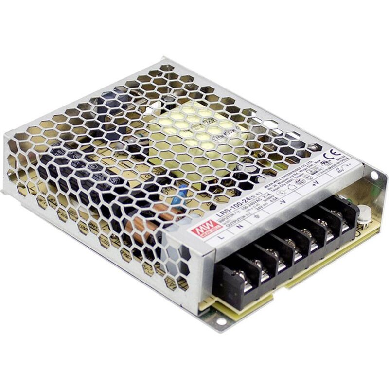 foto del prodotto mean well mw lrs 100 15 alimentatore a commutazione. 15 v dc 7 a 105 w