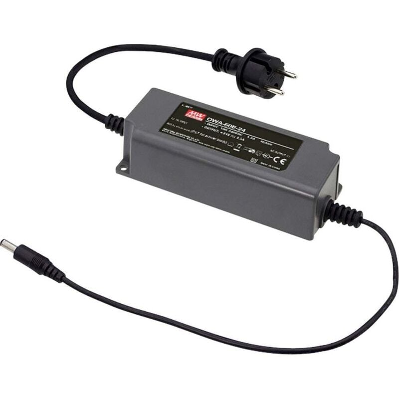 foto del prodotto mean well mw owa 60e 30 alimentatore da tavolo tensione fissa 30 v dc 2 a 60 w
