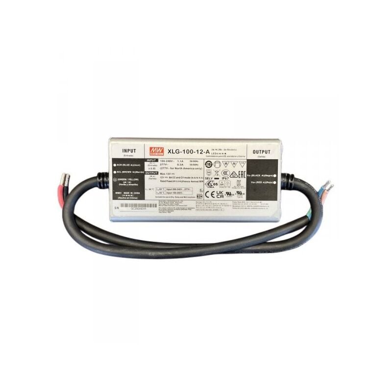 foto del prodotto mean well mw xlg 100 12 a alimentatore ip67 100w 12v 8a input 220v 110v