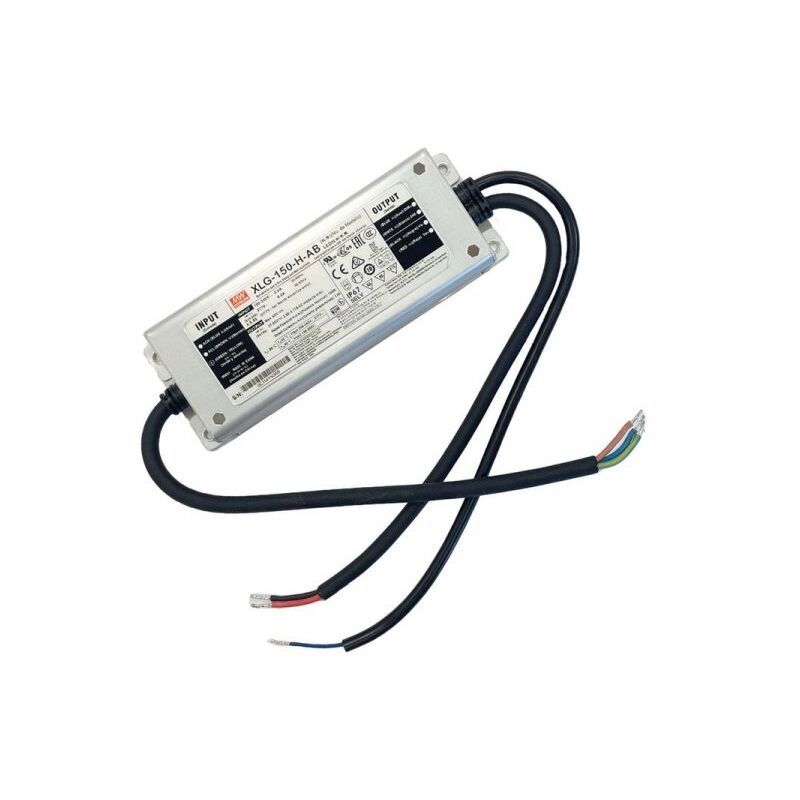 foto del prodotto mean well mw xlg 150 h ab led driver corrente costante 2800ma 27 56v 150w ip67 dimmerabile 3 in 1