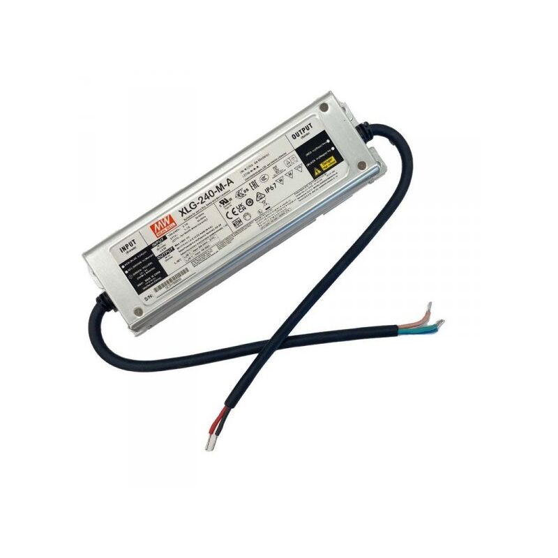 foto del prodotto mean well mw xlg 240 m a led driver corrente costante 1400ma 90 171v 240w ip67 input 220v e 110v