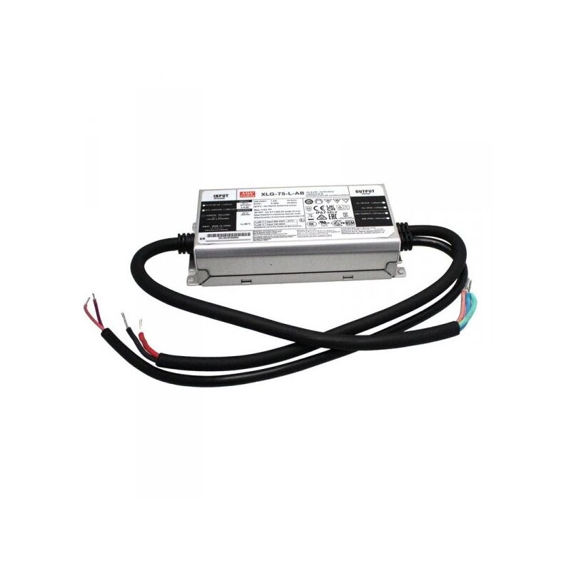 foto del prodotto mean well mw xlg 75 l ab led driver corrente costante 700ma 53 107v 75w ip67 dimmerabile 3 in 1