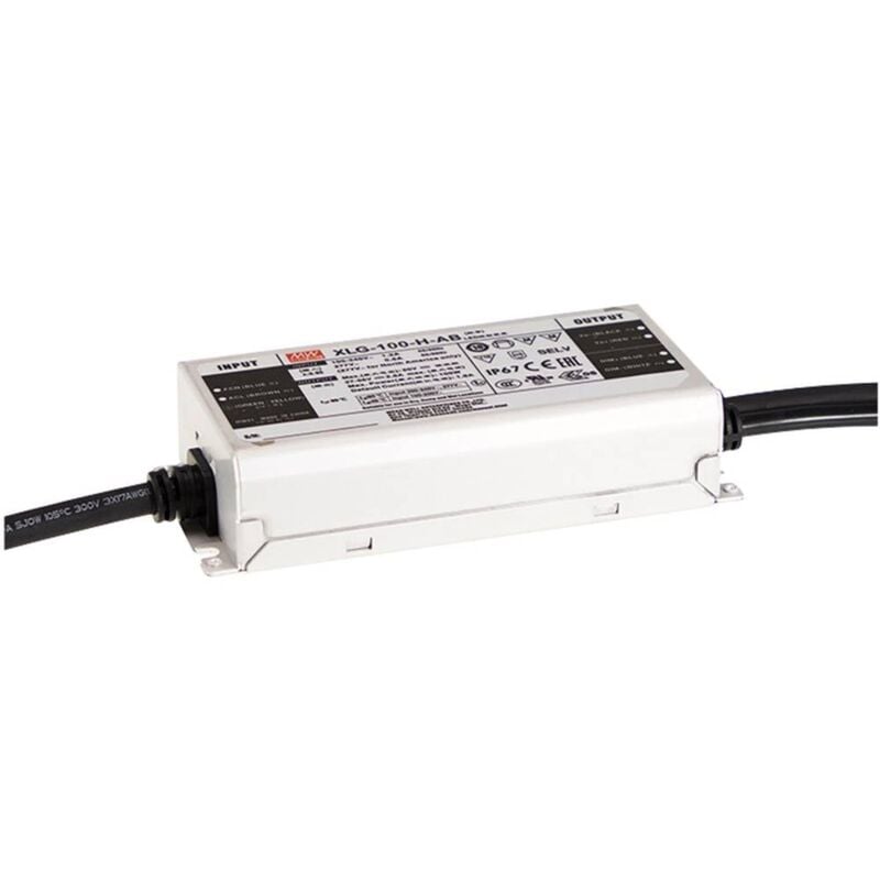 foto del prodotto mean well xlg 100 24 a driver per led tensione costante, corrente costante 96 w 2 4 a 24 v dc circuito pfc, adatto pe