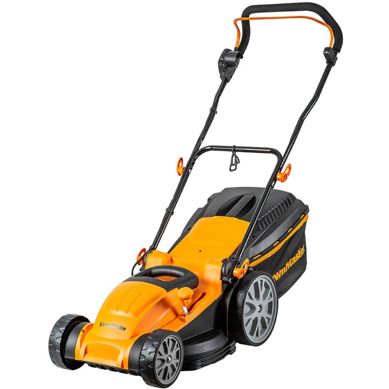 foto del prodotto meb1840m tagliaerba elettrico 1800w 40cm, altezza di taglio regolabile in 6 posizioni 20-70mm, capacità di raccolta 42l - lawnmaster