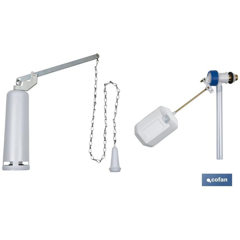 foto del prodotto meccanismo completo di cisterna a serbatoio alto con rubinetto laterale e scaricatore