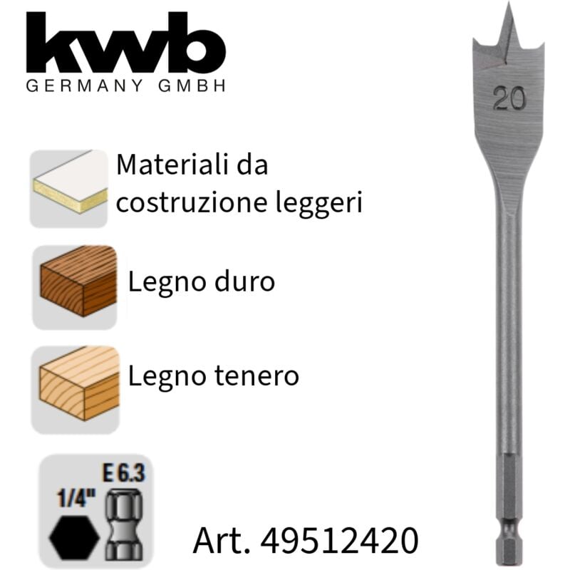 foto del prodotto mecchia per legno profi 20mm kwb