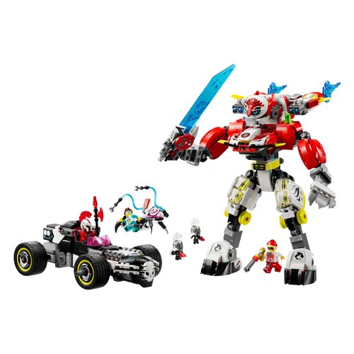 foto del prodotto mech tigre di cooper e bolide di zero lego 71497 dreamzzz