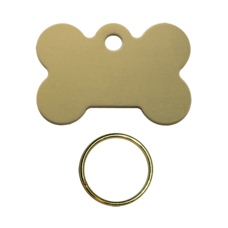 foto del prodotto medaglia osso nichelata con anello dimensioni mm.39x26 anello mm.25
