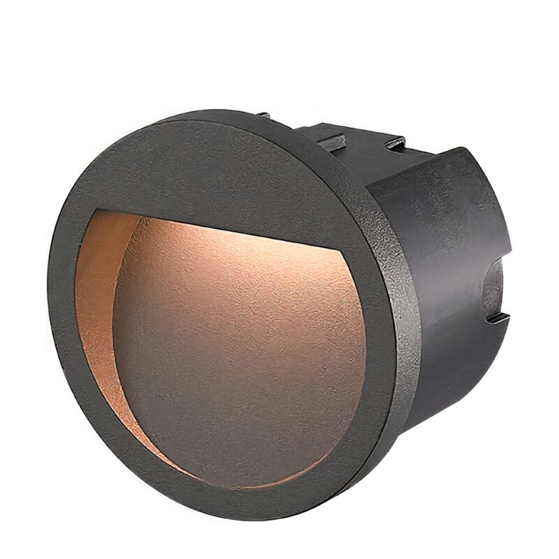 foto del prodotto medi empotrable de pared exterior con luz led blanco c lido 3000k en color gris urbano