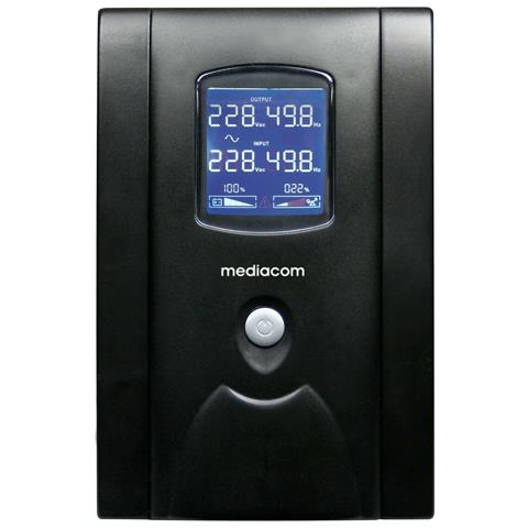 foto del prodotto mediacom gruppo di continuit ups m ups1051d 1050 va 600 w 1 presa schuko 3 prese iec c13 