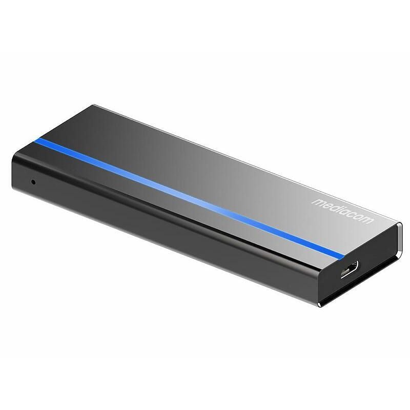 foto del prodotto mediacom m-ssdm2ca contenitore di unità di archiviazione box esterno ssd nero m.2