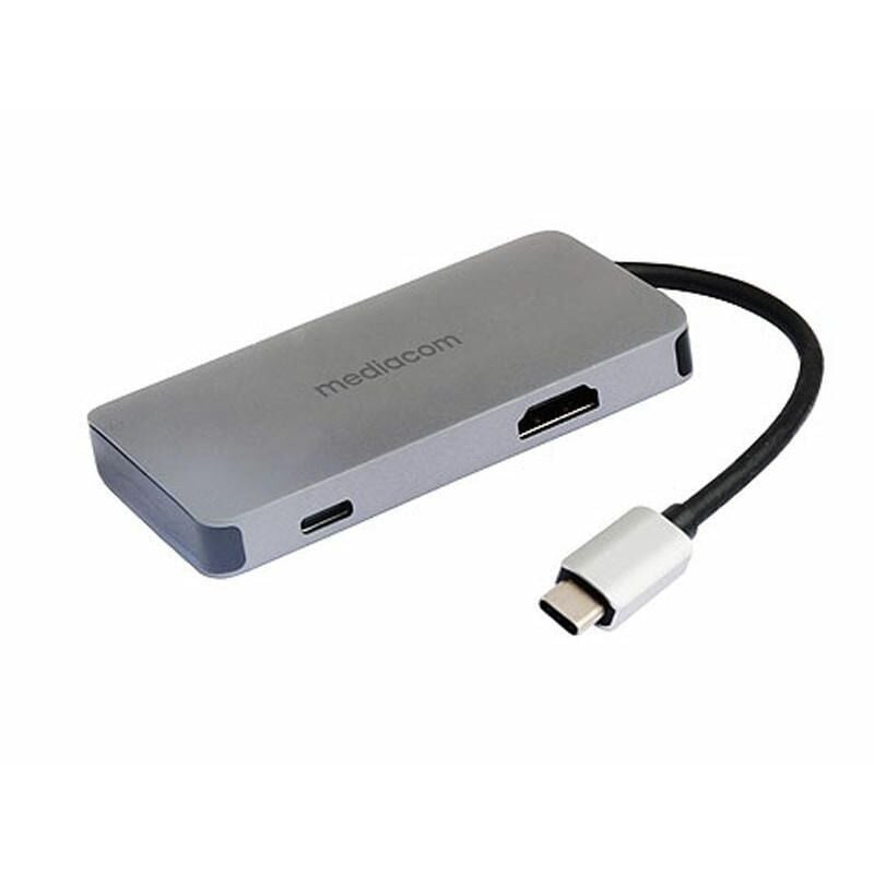 foto del prodotto mediacom md-c311 hub di interfaccia mini displayport alluminio