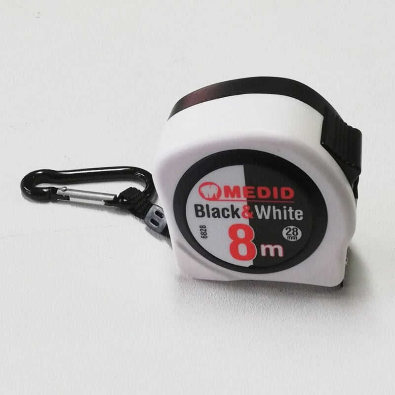 foto del prodotto medid 8mt flessometro tascabile black white