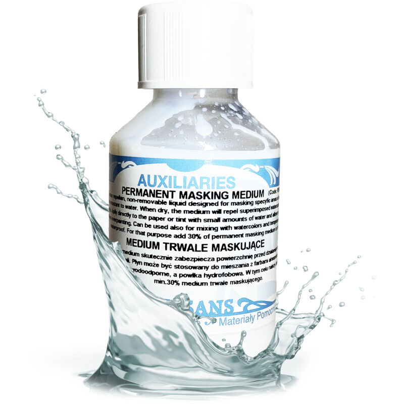 foto del prodotto medio mascherante permanente per tempera acquerello trasparente renesans 100ml