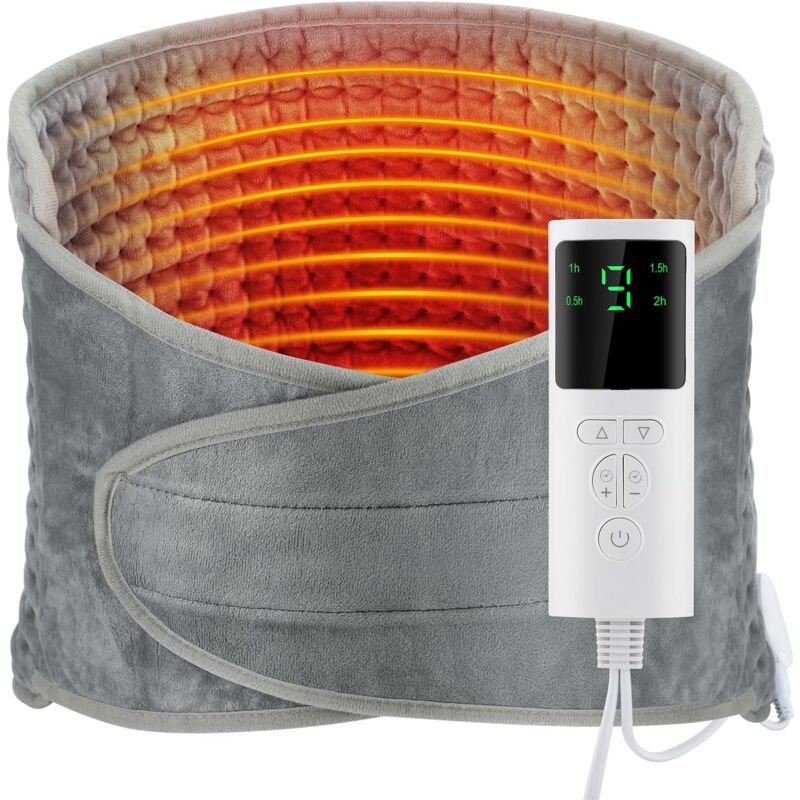 foto del prodotto medisana cuscinetto riscaldante elettrico per alleviare il dolore, cuscinetto riscaldante per la vita con controller lcd, 9 livelli di