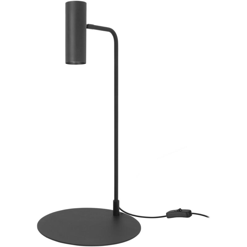 foto del prodotto meds l mpara de mesa de metal minimalista de color negro para bombilla gu10 con cabezal orientable para escritorio