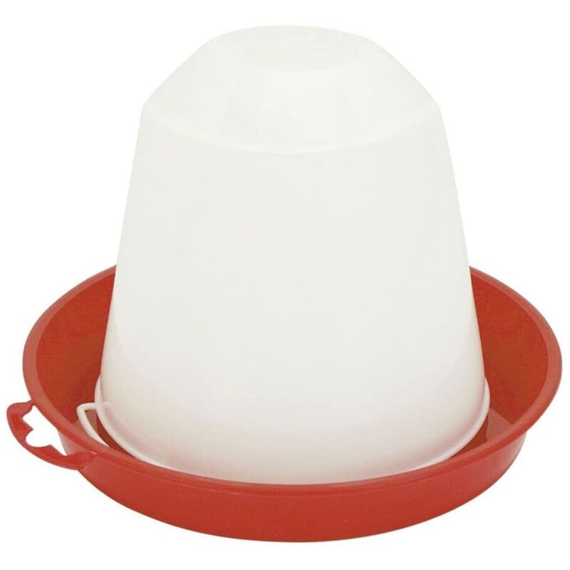 foto del prodotto meg - abbeveratoio a sifone in plastica per polli pulcini avicoli galline 10 lt a tramoggia