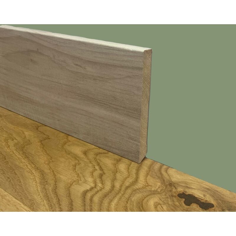 foto del prodotto mega stock al metro battiscopa alto quadro in fibra di legno 120x15 frassino crema