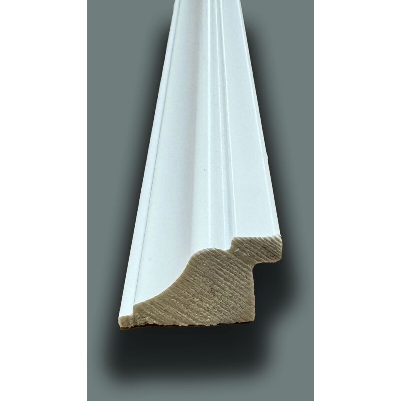 foto del prodotto mega stock al metro lineare toro cornice per boiserie in polimeri polistrutturato 35x23mm bianca