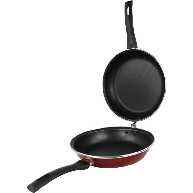 foto del prodotto megafesa praga padella girafrittata, diametro 24 cm, color granata