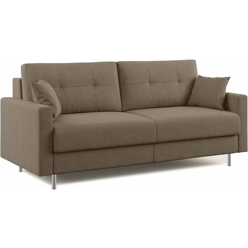 foto del prodotto megan divano letto matrimoniale in microfibra smacchiabile t11 188 cm mat. 140x197 marrone