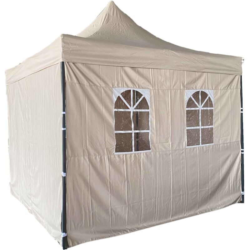 foto del prodotto megashopitalia gazebo pieghevole in acciaio pieghevole con tende e borsa da trasporto impermeabile