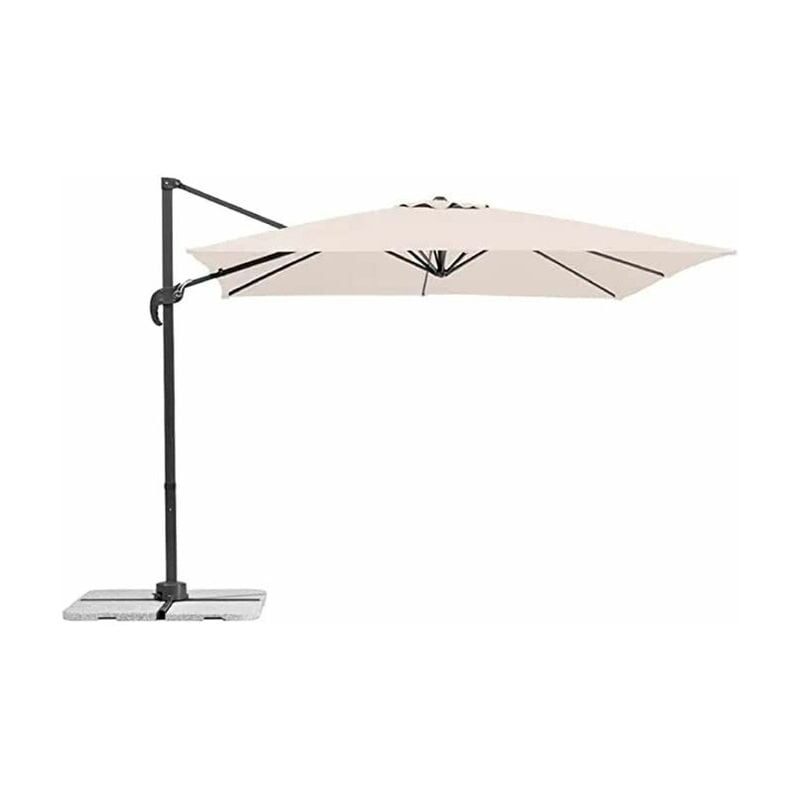 foto del prodotto megashopitalia ombrellone da giardino 3x3 mt base decentrata alluminio telo poliestere 250gr
