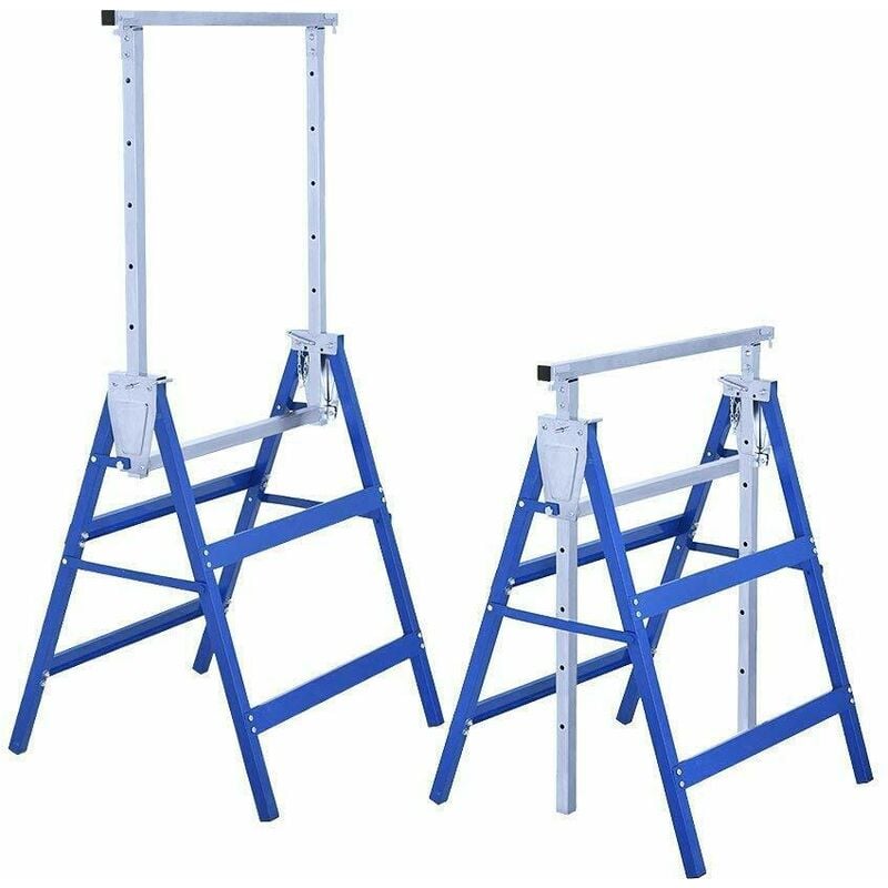 foto del prodotto megashopitalia set 2 cavalletti telescopici pieghevoli regolabili in altezza l68xp56xh130cm