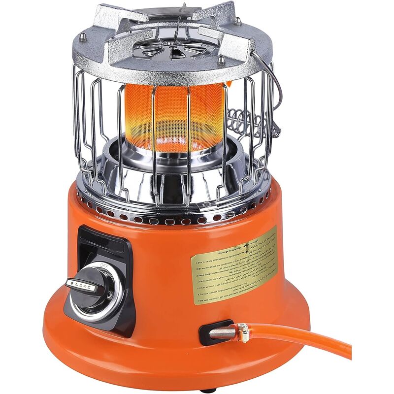 foto del prodotto megashopitalia stufa portatile da campeggio 3000watt 2 in 1 con fornello integrato bombola gpl per uso esterno