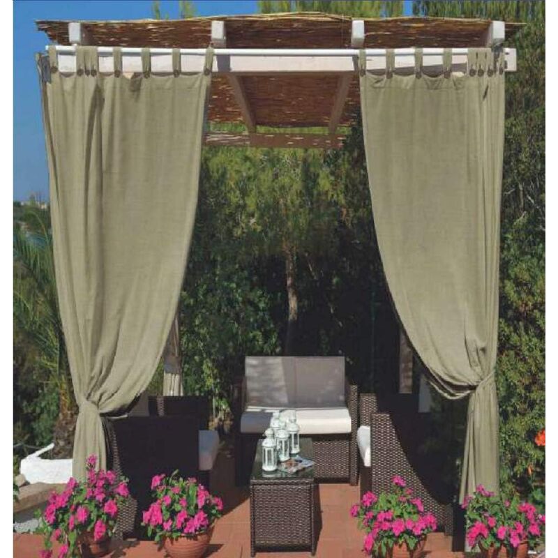 foto del prodotto megashopitalia tenda da sole per gazebo pergola veranda impermeabile anti muffa 150x280 cm tortora