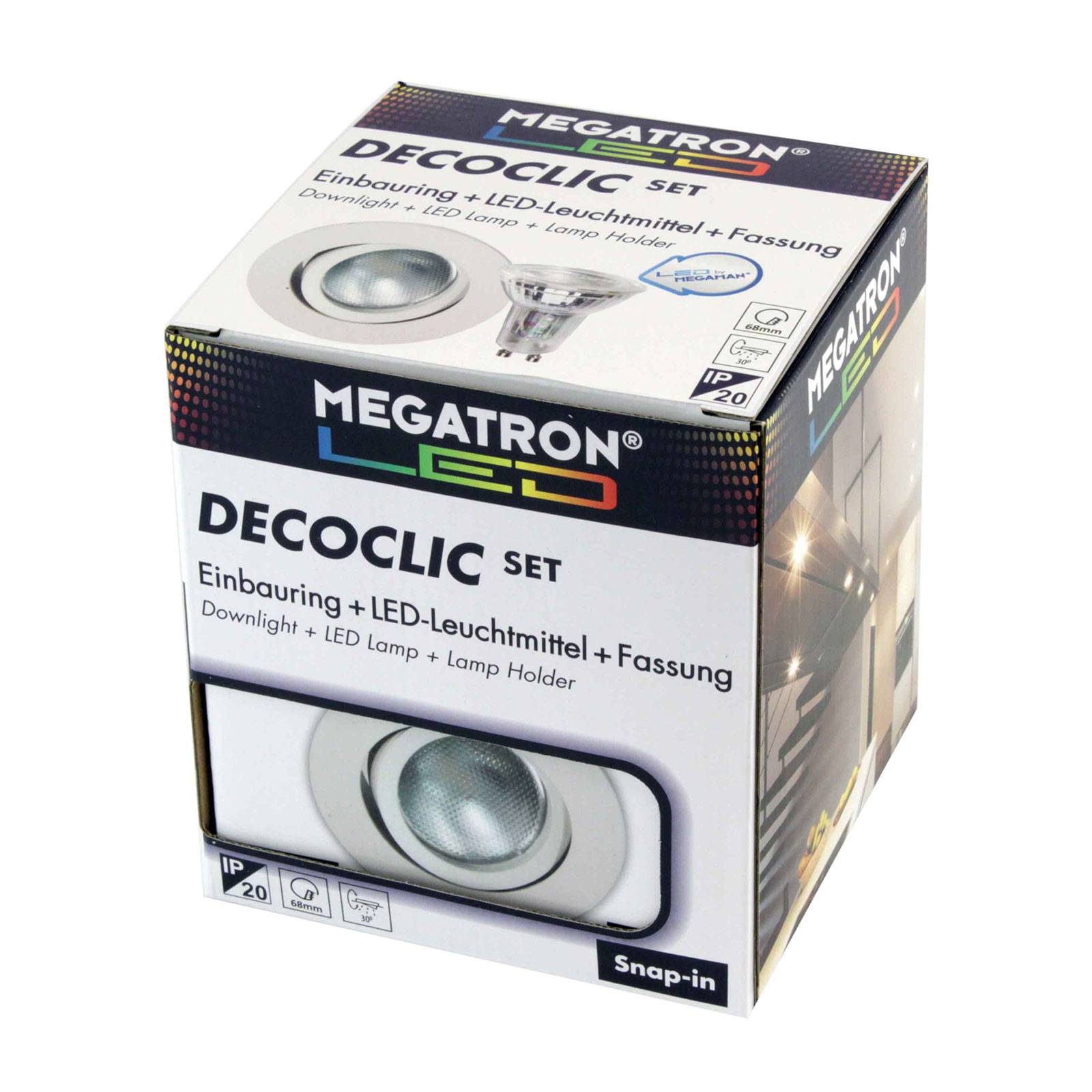 foto del prodotto megatron spot led decoclic set gu10 4,5w led, bianco
